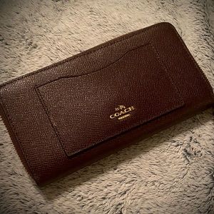 Maroon COACH Leather Wallet